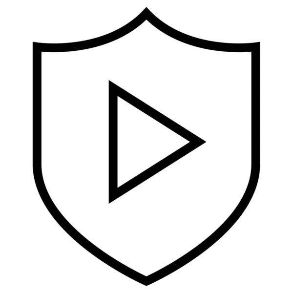 Ícone Escudo Esboço Escudo Segurança Escudo Ícone Fundo Branco Ilustração —  Vetores de Stock