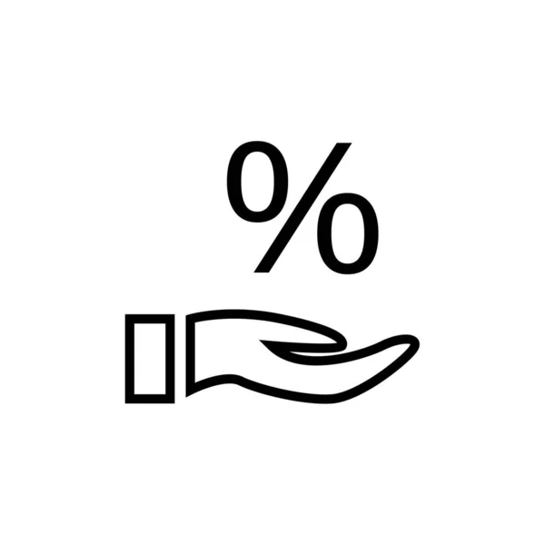 Ilustração Vetorial Ícone Percentual — Vetor de Stock