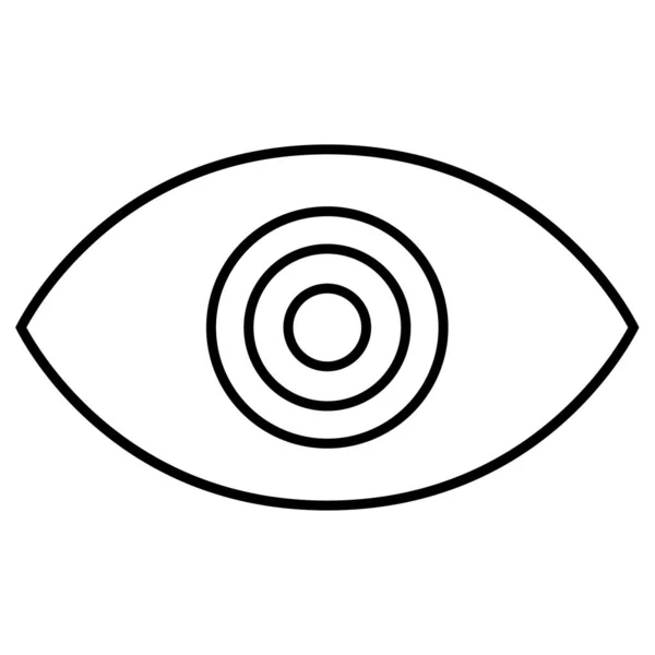 Значок Цифрового Глаза Контурная Иллюстрация — стоковый вектор