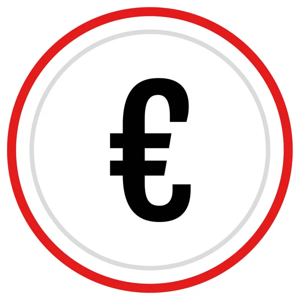 Euro Znak Ikona Wektor Ilustracja Prosty Projekt — Wektor stockowy