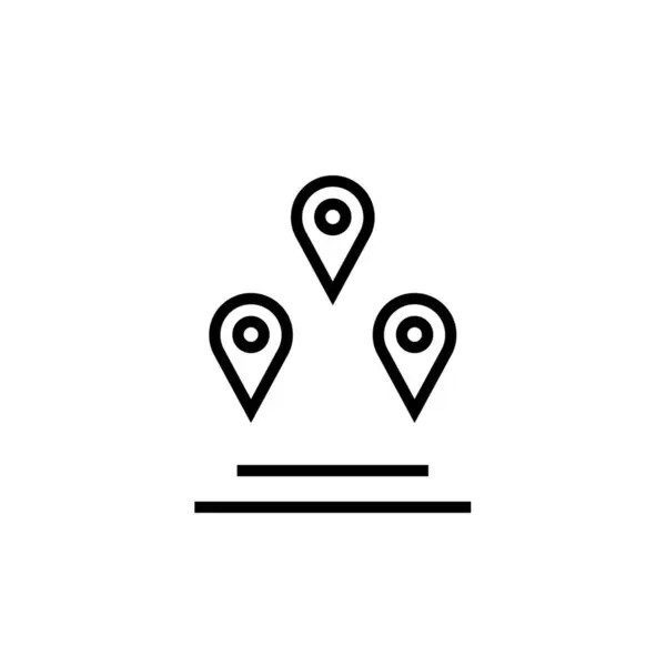 Marcador Pines Navegación Icono Simple Ilustración Vectorial — Archivo Imágenes Vectoriales