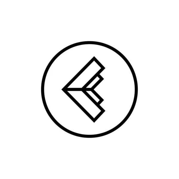Vector Icono Flecha Aislado Fondo Blanco Para Diseño Web Aplicación — Archivo Imágenes Vectoriales