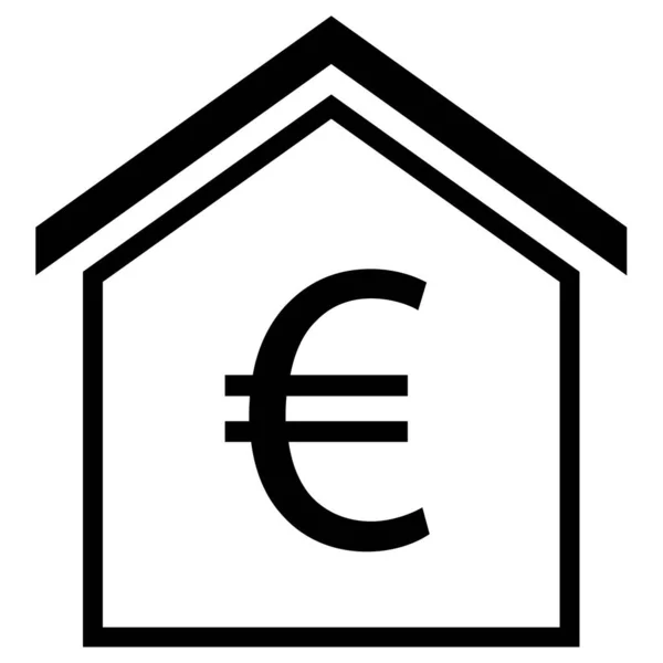 Euro Ikon Web Ilustrasi Sederhana - Stok Vektor