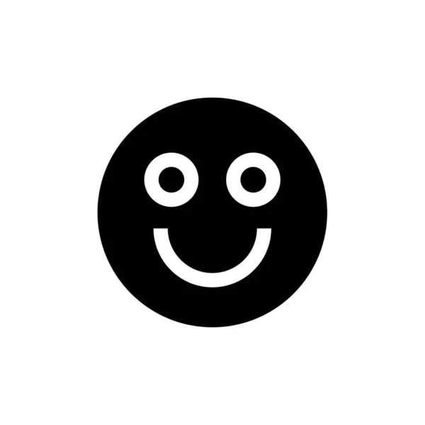 Sourire Heureux Icône Visage Dans Style Simple Isolé Sur Fond — Image vectorielle
