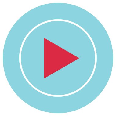 çalma düğmesi simgesi, vektör illüstrasyonu