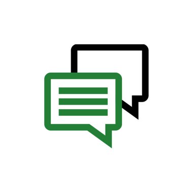 kabarcık sohbet simgesi vektör illüstrasyonu, konuşma balonu işareti  