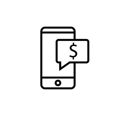 Vektör illüstrasyonu, çevrimiçi para simgesi arkaplanı 