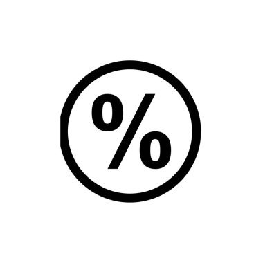 yüzde sembol vektör simgesi 