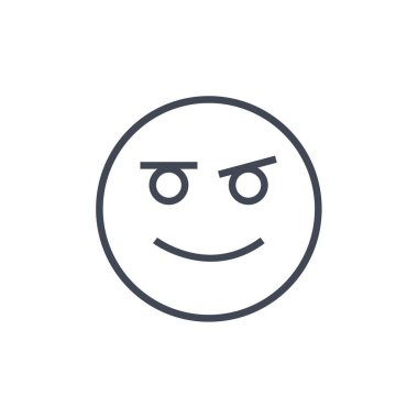 emoji, yüz ifadesi sembolü, simge simgesi, vektör illüstrasyonu