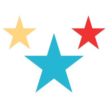 üç yıldız simgesi, vektör illüstrasyonu