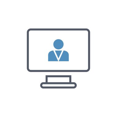 bilgisayar vektörü ince çizgi simgesi