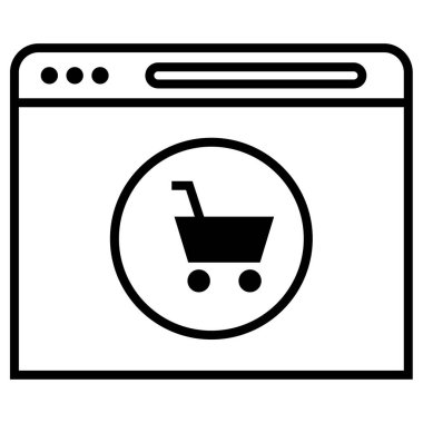 çevrimiçi web tarayıcı simgesi. vektör illüstrasyonu.