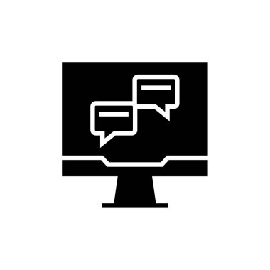 Metin Mesajlaşma simgesi vektör illüstrasyonu