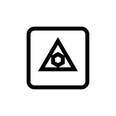 Soyut çokgen geometrik simge, vektör illüstrasyonu 