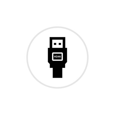 hdmi kablo simgesinin vektör çizimi, veri bağlantısı 