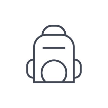 sırt çantası simgesi vektör illüstrasyonu   