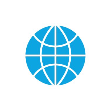 dünya simgesi logo tasarım şablonu vektörü 