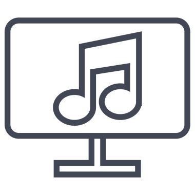 Müzik çalar. Vektör illüstrasyonu