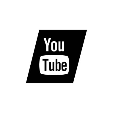 YouTube basit simge vektör illüstrasyonu, video, ortam konsepti  