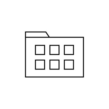 Web ve mobil uygulama tasarımınız için beyaz arkaplanda izole edilmiş dizin simgesi vektörü 