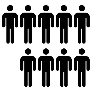 İnsanlar simgesi. Vektör çizim