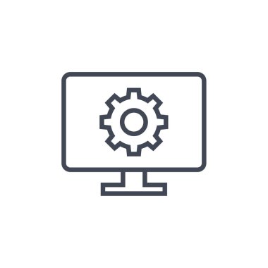 İnternet üzerinden iş ayarlama seçenekleri. simge vektör illüstrasyonu 