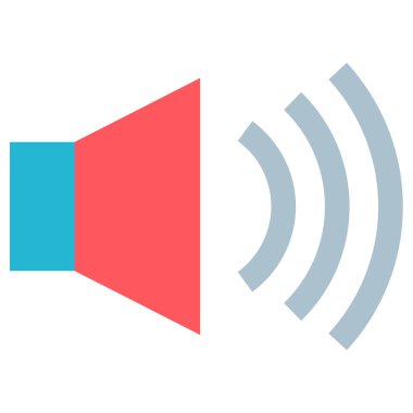 ses düzeyi simgesi. Düz renk tasarımı. vektör illüstrasyonu. 