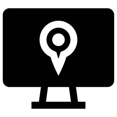 konum pin simgesi vektör illüstrasyonu