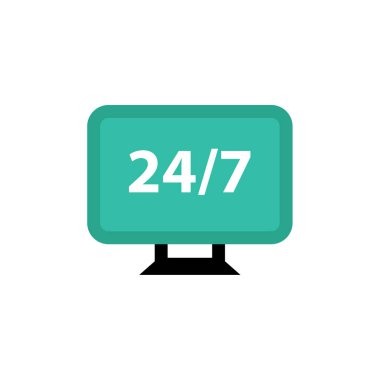 24 saat simge vektör çizim