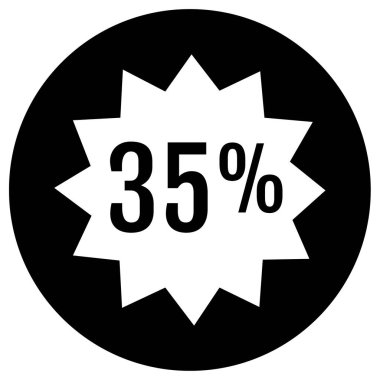 indirimli etiket simgesi, vektör illüstrasyonu