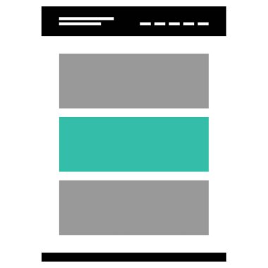 Geliştirme için web sayfası yerleşim simgesi 