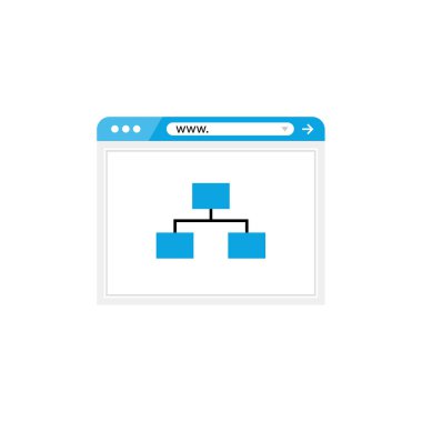 Web tarayıcı simgesi, vektör illüstrasyonu basit tasarım