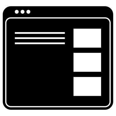 Web sitesi ve uygulama tasarımı için tarayıcı vektör simgesi 