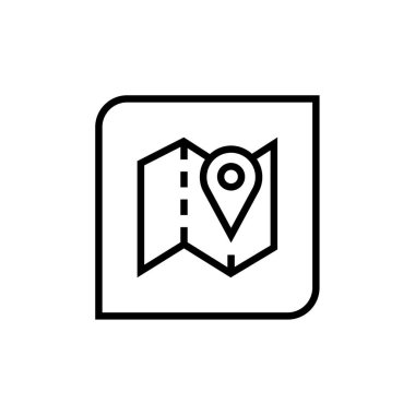 konum simgesi vektörü beyaz arkaplanda izole edildi