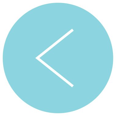 Sol ok simgesi, vektör illüstrasyonu 