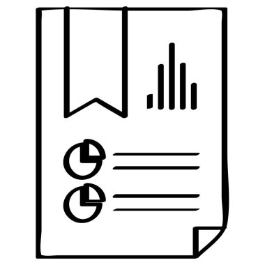 Rapor ver. Web simgesi basit illüstrasyon