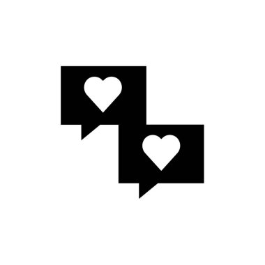 Kalp ikonu vektör illüstrasyonu 