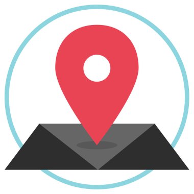 konum pin simgesi vektör illüstrasyonu