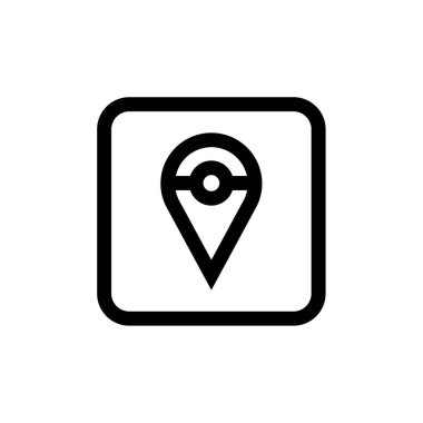 konum simgesi vektörü beyaz arkaplanda izole edildi