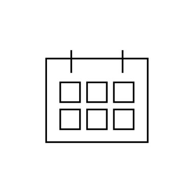 Takvim simgesi vektör illüstrasyonu 