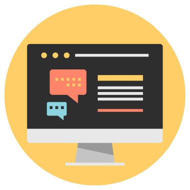 Bilgisayar ekranı. vektör illüstrasyonu 