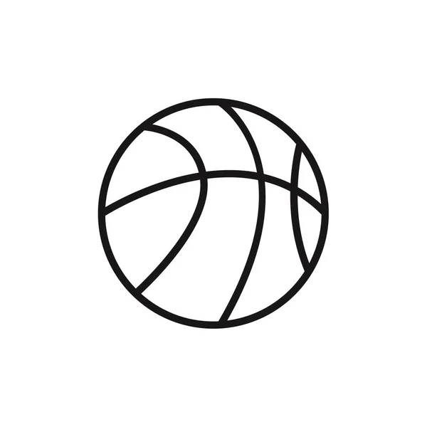 Icona Della Linea Della Palla Basket Illustrazione Vettoriale Concetto Lineare — Vettoriale Stock