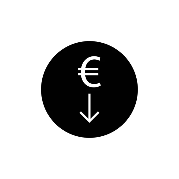 Euro Vetor Ícone Ilustração Moderna — Vetor de Stock