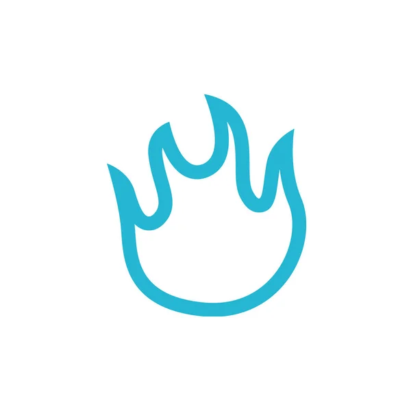 Feuer Ikone Logo Design — Stockvektor