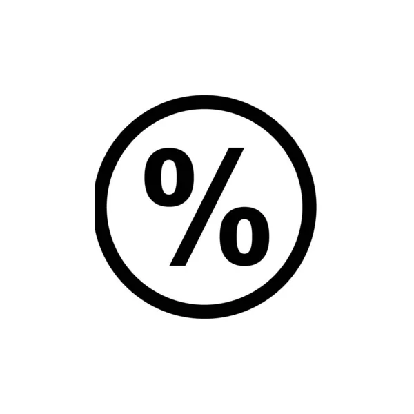 Porcentaje Símbolo Vector Icono — Archivo Imágenes Vectoriales