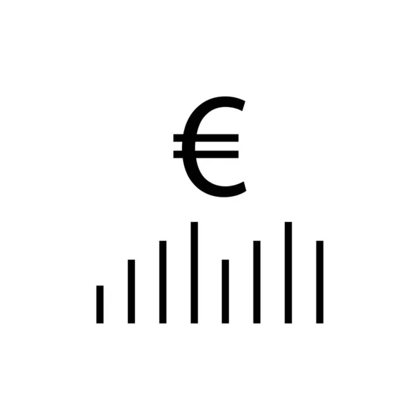 Icona Del Vettore Cambio Valuta Euro — Vettoriale Stock