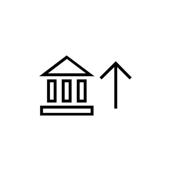 Vector Icono Banco Aislado Fondo Blanco Para Diseño Web Aplicación — Archivo Imágenes Vectoriales