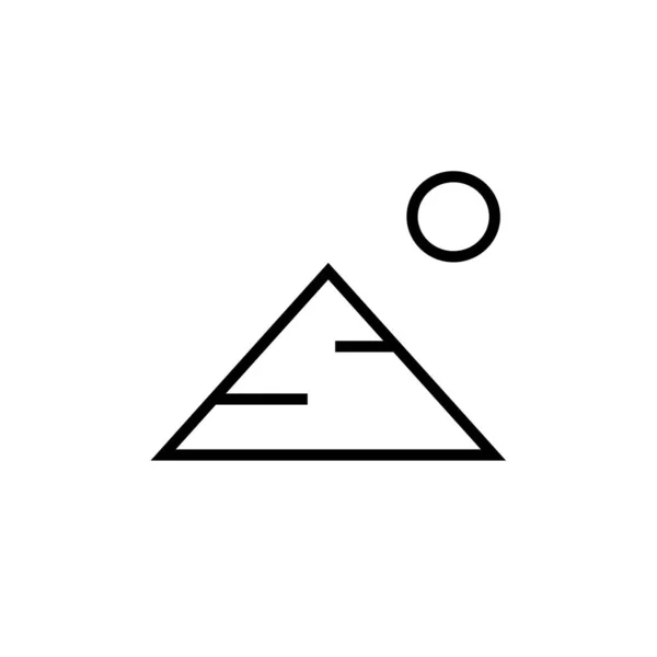 Piramide Vector Pictogram Illustratie — Stockvector