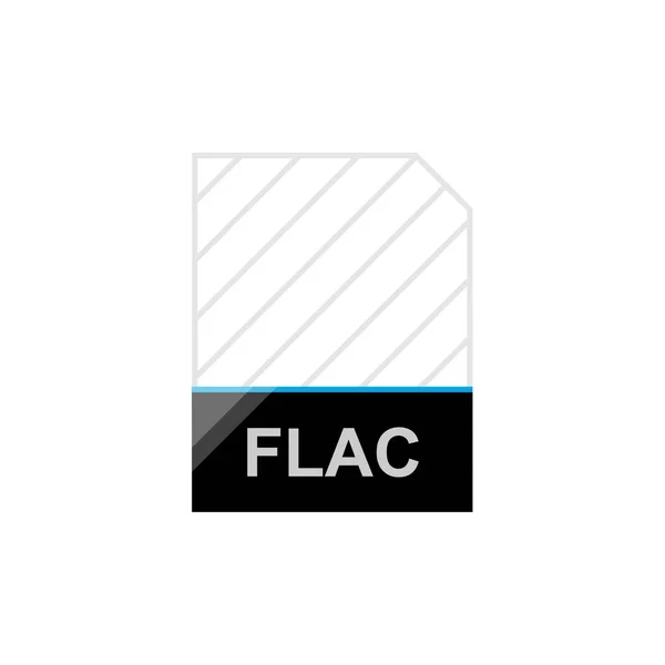Значок Формата Flac Векторная Иллюстрация Простой Дизайн — стоковый вектор