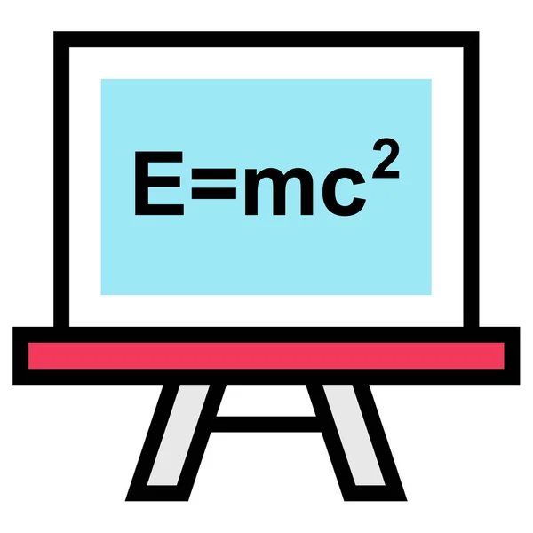 Istruzione Web Icon Semplice Illustrazione Formula Bordo — Vettoriale Stock